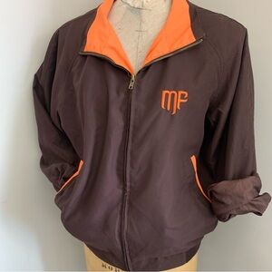 Vintage Mountain Fog Orange Brown Embroidered Small Jacket Windbreaker Browns